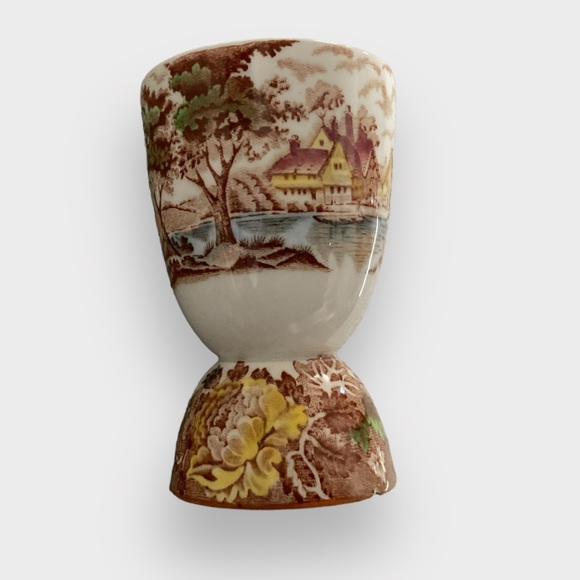 Set of 6 Johnson Brothers Double Egg Cup Transferware Vintage! - Picture 3 of 9